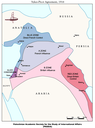 Bildquelle: www.passia.org, http://www.passia.org/palestine_facts/MAPS/1916-sykes-picot-agreement.html