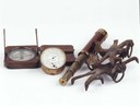 Peilkompass, Höhenmesser und Fernrohr, 19. Jahrhundert