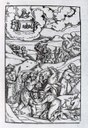 Holzschnitt von Matthias Gerung (1500–1570) zum Apokalypsenkommentar des Berner Predigers Sebastian Meyers, 1544 bis 1558, Codex germanicus 6592; Bildquelle: Bayerische Staatsbibliothek, München. 