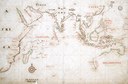 Karte des Handelsgebiets der Vereinigten Ostindischen Companie; Zeichnung, um 1665, unbekannter Künstler; Bildquelle: Nationaal Archief, Ref. 4.VEL-312, www.nationaalarchief.nl.