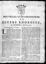 Gazette de Leyde, Nr. 1 vom 2. Januar 1750, Gazettes européennes du 18e siècle.