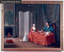 Johann Friedrich von Herrenschwand mit Gattin und Tochter, Ölgemälde von J. d’Lander, 1761. – Burgerbibliothek Bern.