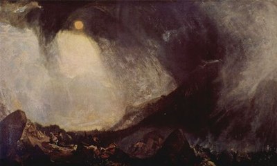 Joseph Mallord William Turner (1775–1851), Snow Storm: Hannibal and his Army crossing the Alps, Öl auf Leinwand, 1810–1812; Bildquelle: Tate Gallery London, http://www.tate.org.uk.