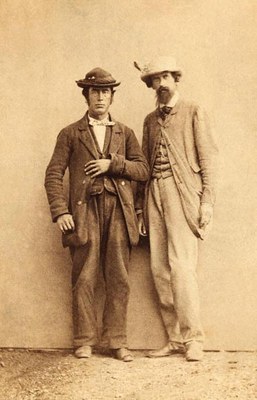 Leslie Stephen mit dem Bergführer Melchior Anderegg, ca. 1870 IMG
