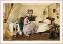 Alice Squire (1840–1936), Young woman reading in an attic bedroom, Aquarell auf Papier, 16 x 23 cm, Großbritannien 1861; Bildquelle: Mit freundlicher Genehmigung The Geffrye Museum London; © Geffrye Museum, London. Purchased with the assistance of the V&A Purchase Grant Fund and The Art Fund.