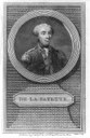 Portrait Gilbert Du Motier, Marquis de Lafayette (1757–1834), Kupferstich, Großbritannien 1785, Angus sculp, Published by J. Fielding, Pater-noster Row, 1785 Augt. 26; Bildquelle: Andrews, John: History of the war with America, France, Spain, and Holland: commencing in 1775 and ending in 1783, London 1785–1786, vol. 2, S. 422, Library of Congress, Prints and Photographs Division, http://www.loc.gov/pictures/item/2003689173/. 
