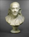Jean-Antoine Houdon (1741–1828), Porträtbüste Benjamin Franklin (1706–1790), Marmor, 57,2 cm, Frankreich, 1778; Bildquelle: Metropolitan Museum of Arts, http://www.metmuseum.org/toah/works-of-art/72.6. 