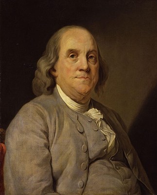 Joseph-Siffred Duplessis (1725–1802), Porträt Benjamin Franklin (1706–1790), Öl auf Leinwand, 1785, Bildquelle: National Portrait Gallery, Smithsonian Institution, http://www.npg.si.edu/exh/brush/ben.htm. 