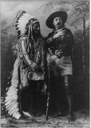 Sitting Bull (c. 1831–1890) and Buffalo Bịll (real name: William Frederick Cody, 1846–1917), black-and-white-photograph, Canada, 1885, photograph taken by William Notman studios, Montreal; source: Library of Congress, Prints and Photographs Division Washington, http://hdl.loc.gov/loc.pnp/cph.3a22279.