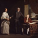 William Parry (1743–1791), Omai (c. 1753 – c. 1780), Sir Joseph Banks (1743-1820) and Daniel Charles Solander (1736-1782), oil on canvas, 1525 mm x 1525 mm, Great Britain, c. 1775–1776; source: © National Portrait Gallery, London.