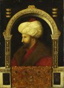 Gentile Bellini (c. 1429–1507), portrait of Mehmed II (1432–1481), 1480, oil on canvas, 69,9 × 52,1 cm; source: National Gallery London, © National Gallery London, http://www.nationalgallery.org.uk/paintings/attributed-to-gentile-bellini-the-sultan-mehmet-ii.