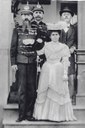 Wedding portrait of a member of the K.N.I.L. and his Indian bride, black and white photograph, c. 1905, unknown photographer; source: Tropenmuseum of the Royal Tropical Institute (KIT) Amsterdam, wikimedia commons, http://commons.wikimedia.org/wiki/File:COLLECTIE_TROPENMUSEUM_Huwelijksportret_van_een_militair_van_het_KNIL_met_zijn_Indische_bruid_TMnr_60001238.jpg  Creative Commons Attribution-Share Alike 3.0 Unported license.