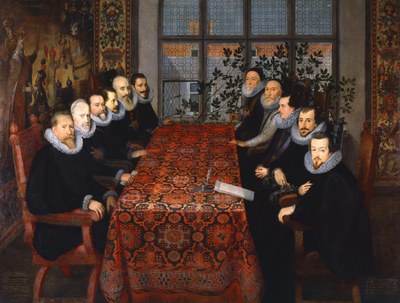 Juan Pantoja de la Cruz (1535-1608), La conferencia de Sommerset House, Öl auf Leinwand, 1604; Bildquelle: National Portrait Gallery, London.