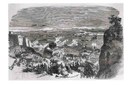 Bild-Modell der Stadt und der Befestigungen von Sewastopol im Zoologischen Garten von Surrey, Holzstich, undatiert, unbekannter Künstler, Illustrated London News, 2. Juni 1855.