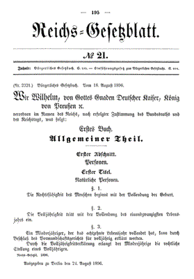 Reichsgesetzblatt Nr. 21, S. 195 IMG