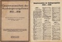 Bildquelle: Gesamtverzeichnis der Ausbürgerungslisten 1933–1938, zusammengestellt und bearbeitet von Carl Misch, Paris 1939, Titelseite und Listen 1–3.