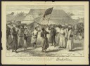 Journalist Henry Morton Stanley (1841–1904) meets Dr. David Livingstone (1813-1873); Illustration showing Henry Morton Stanley greeting Dr. David Livingstone at a village in Ujiji, near Lake Tanganyika in present day Tanzania; Bildquelle: Library of Congress, DIGITAL ID:  (digital file from original print) ppmsca 18647http://hdl.loc.gov/loc.pnp/ppmsca.18647; LCCN Permalink: http://lccn.loc.gov/2008678860 