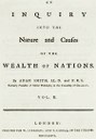 Title page of Adam Smith's Wealth of Nations, 1776. Source: Wikimedia Commons, https://commons.wikimedia.org/wiki/File:Wealth_of_Nations_title_RZ.jpg, public domain