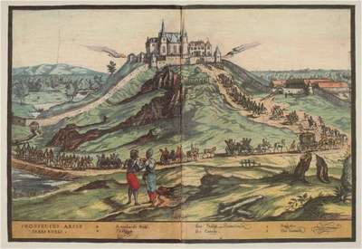 Einzug der englischen Gesandtschaft auf der Sababurg, 1598 IMG