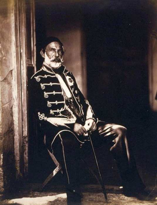 Omer Pasha (1806–1871), black-and-white photograph, photographer: Roger Fenton (1819–1869), 1855; source: Library of Congress, Prints and Photographs Division Washington, http://hdl.loc.gov/loc.pnp/cph.3g09350.