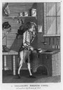 "A macaroni French cook", Stich, Großbritannien, ohne Datum [ca. 1772]; Bildquelle: Library of Congress, Prints and Photographs Division Washington, http://hdl.loc.gov/loc.pnp/cph.3b24906. 