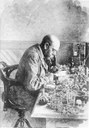 Robert Koch in seinem Labor in Kimberley, Südafrika