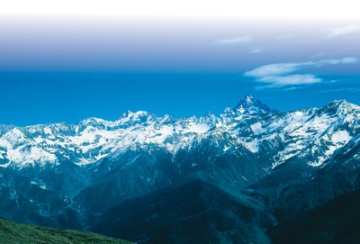 Der Monviso (mit 3.841 Metern höchster Gipfel der Cottischen Alpen), Farbphotographie, unbekannter Photograph, Bildquelle: Mit freundlicher Genehmigung des Henri-Arnaud-Hauses Ötisheim-Schönenberg.