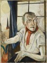 Max Beckmann (1884–1950), Selbstbildnis mit rotem Schal, 1917