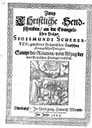 Sigismund Scherertz (1584–1639), Zwey christliche Sendschreiben an die Evangelischen Präger, Titelblatt mit Kupfer, Lüneburg, 1623; Bildquelle: Bayerische Staatsbibliothek, http://www.mdz-nbn-resolving.de/urn/resolver.pl?urn=urn:nbn:de:bvb:12-bsb10364534-6.