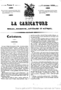 La Caricature, Nr. 1 vom 04.11.1830, Titelseite, Digitalisat Gallica,  http://gallica.bnf.fr/ark:/12148/bpt6k1239055.image.f4.langFR 