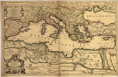 Mediterranean Sea divided into its Principall parts or seas IMG