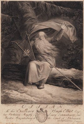 J.F. Clemens (1748–1831), after Nicolai Abildgaard (1743–1809): Ossian, 1787, 247 x 196 mm, etching and engraving, source: Statens Museum for Kunst / National Gallery of Denmark, KKSgb5959, http://www.smk.dk/en/explore-the-art/search-smk/#/detail/KKSgb5959. Public Domain.