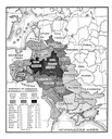 Karte des jüdischen Ansiedlungsrayons in Russland, Berlin 1915, unbekannter Ersteller; Bildquelle: Judaica Sammlung Frankfurt, http://nbn-resolving.de/urn:nbn:de:hebis:30-180010087007.
