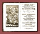 Leonhard Goffiné (1684-1719), Christkatholisches Unterrichtungsbuch, Augsburg 1818, Titelseite; Bildquelle: Wikimedia Commons, http://de.wikipedia.org/w/index.php?title=Datei:Leonhard_Goffine_Titelkupfer_Handpostill.jpg.