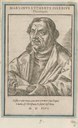 Portrait von Martin Luther (1483–1546), Holzschnitt, 1546, unbekannter Künstler; Bildquelle: Kungliga biblioteket, Stockholm, Reproduktion: Jens Östman, Kungliga biblioteket - The National Library of Sweden.