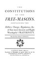 Constitutions of the Free-Masons (1723)