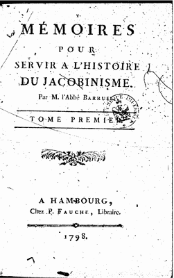 Mémoires pour servir à l'histoire du Jacobinisme (1798–1799)