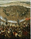 Franz Geffels, Die Belagerung Wiens durch die Türken im Jahre 1683, Öl auf Leinwand, um 1685; Bildquelle: Bildagentur für Kunst, Kultur und Geschichte (bpk), Bildnummer 00015706.