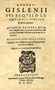 Titelblatt "Reisebericht aus dem Osmanischen Reich von Ogier Ghislain de Busbecq: Legationis Turcicae Epistolae quatuor" 1595 IMG