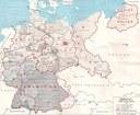 Earl F. Ziemke: The U.S. Army in the Occupation of Germany, Karte, 1975. Bildquelle: Global Security Via Wikimedia Commons, https://commons.wikimedia.org/wiki/File:US_Army_Germany_occupation_zones_1945.jpg. Gemeinfrei.