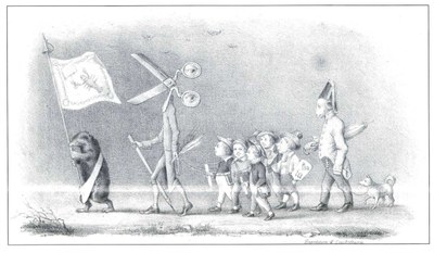 Karikatur aus "Der Leuchtthurm" 1847 IMG
